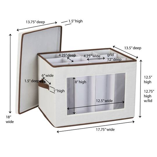 Household Essentials Stemware Storage Box